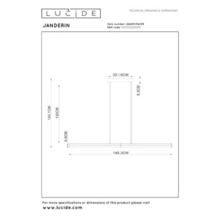 Lámpara colgante LED Janderin (16.5W)