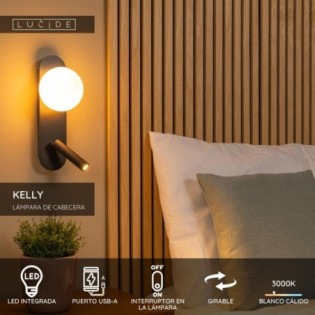 Aplique de pared LED Kelly...
