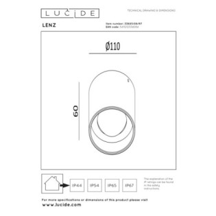 Foco de exterior LED Lenz (8W)