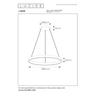 Lámpara colgante LED Liane (36W)