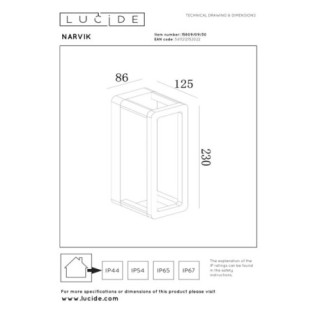 Aplique de exterior LED Narvik (9.2W)