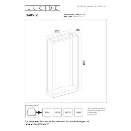 Baliza de exterior LED Narvik (9.2W)