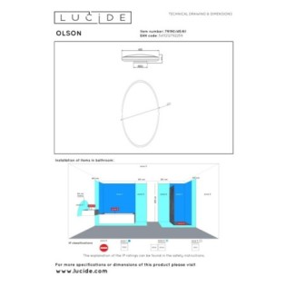 Plafón de techo para baños LED Olson (45W)