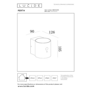 Aplique de exterior LED Perth (1W)