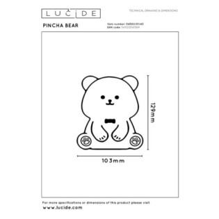 Lámpara infantil LED Pincha bear (0.5W)