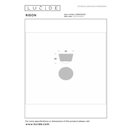 Plafón de techo LED Rigon (6W)