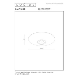 Plafón de techo LED Santiago (10W)