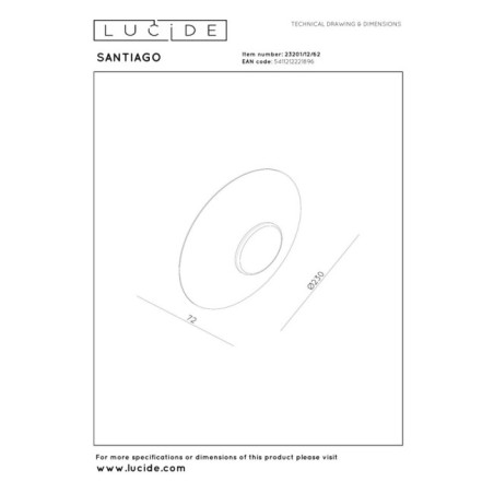 Aplique de pared LED Santiago (10W)