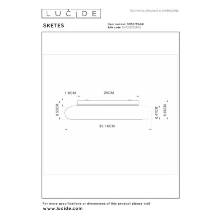 Plafón de techo LED Sketes (18W)
