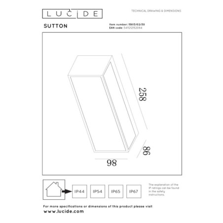 Aplique de exterior LED Sutton (1.5W)