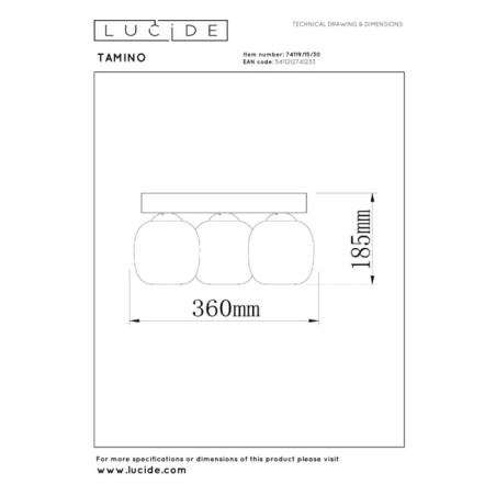 Plafón de techo LED Tamino (3x5.6W)