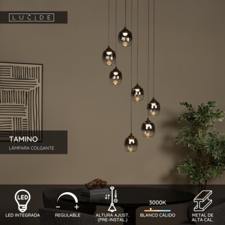 Lámpara colgante LED Tamino (7x7W)