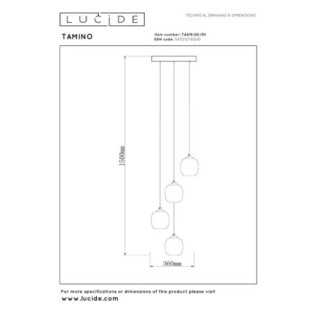 Lámpara colgante LED Tamino (4x5.2W)