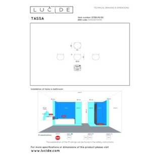 Plafón de techo para baños LED Tassa (12W)