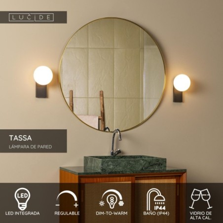 Aplique de pared para baños LED Tassa (10W)