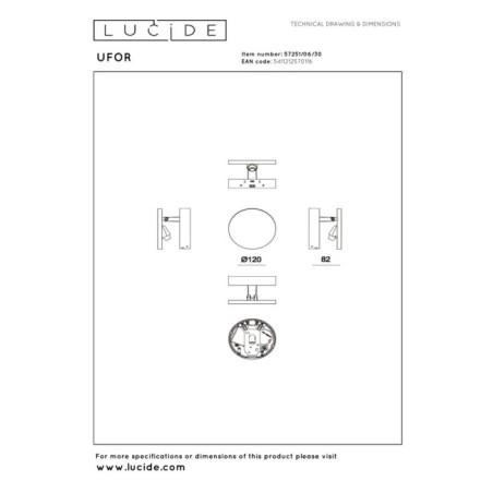 Aplique de pared LED Ufor (5.8W)