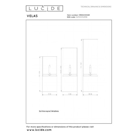 Lámpara de mesa LED Velas (0.2W)