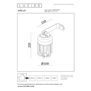 Aplique de exterior LED Wells (5W)