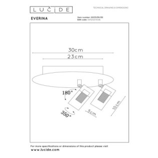 Plafón de techo LED Everina (2x5W)