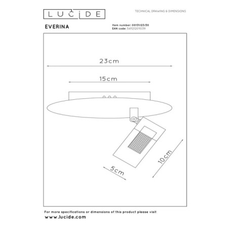 Plafón de techo LED Everina (5W)