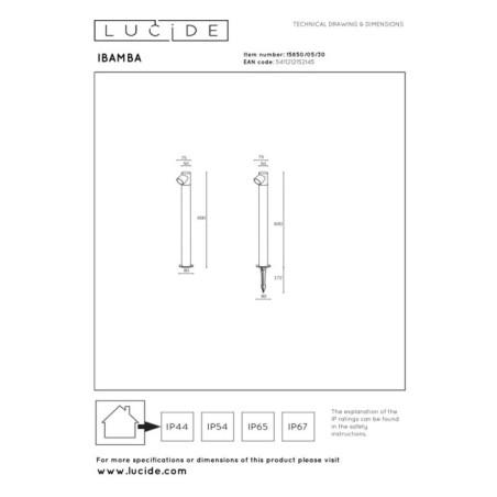 Baliza de exterior LED Ibamba I (6W)