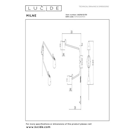 Aplique de pared LED Milne II (8W)