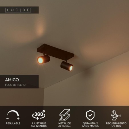 Regleta de techo Amigo (2 luces)