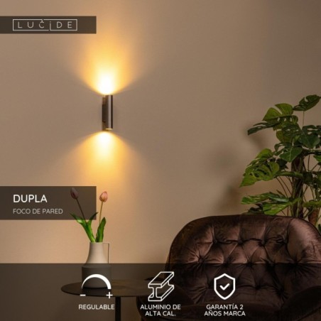 Aplique de pared Dupla (2 luces)