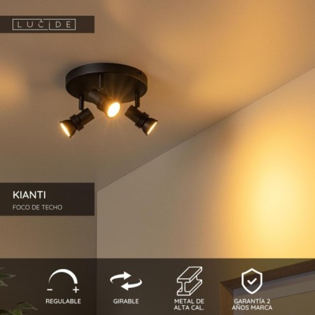 Plafón de techo Kianti (3 luces)