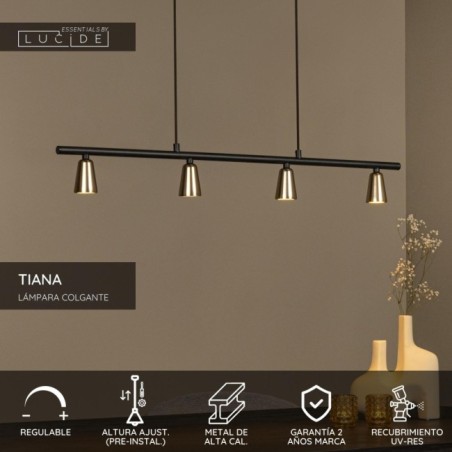 Lámpara colgante Tiana (4 luces)