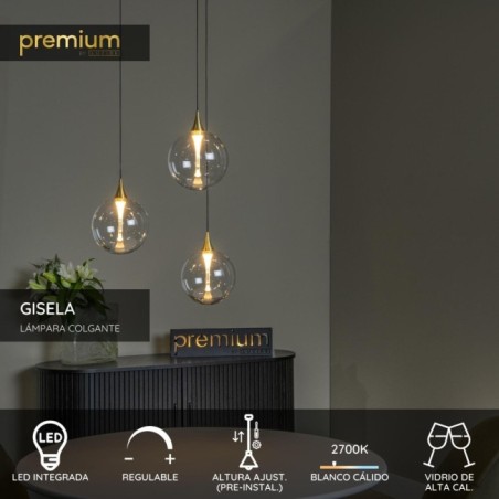 Lámpara de techo LED Gisela (3x4.3W)