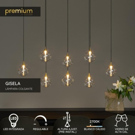 Lámpara de techo LED Gisela (8x3.9W)