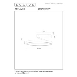 Plafón de techo LED Applause CCT Dim (26W)