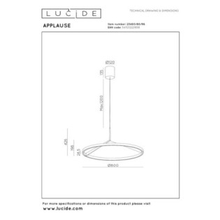 Lámpara de techo LED Applause CCT DIM (50W)