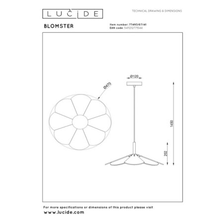 Lámpara de techo LED Blomster (9W)