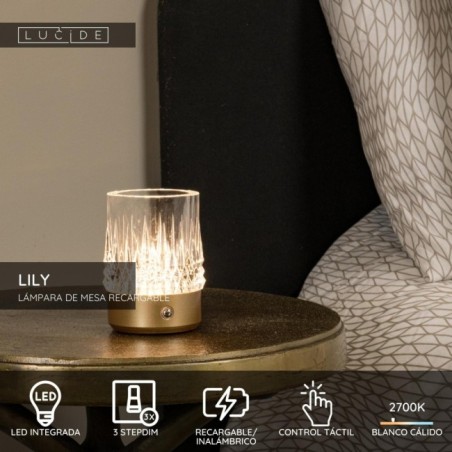 Set de 3 Lámpara de mesa LED Lily (3W)