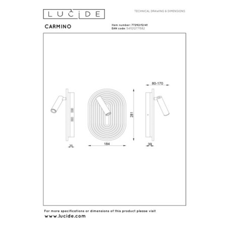 Aplique de pared LED Carmino (9.8W)
