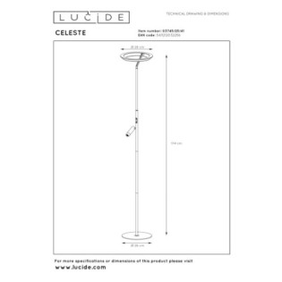 Lámpara de pie LED Celeste (21W)