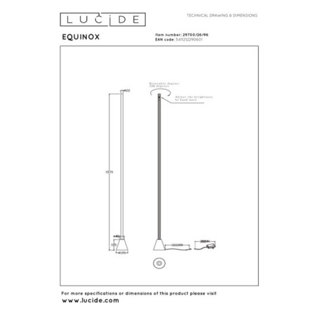 Lámpara de pie LED Equinox (26W)