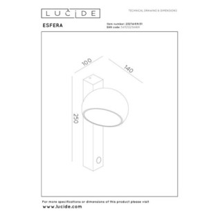 Aplique de pared LED Esfera (9W)