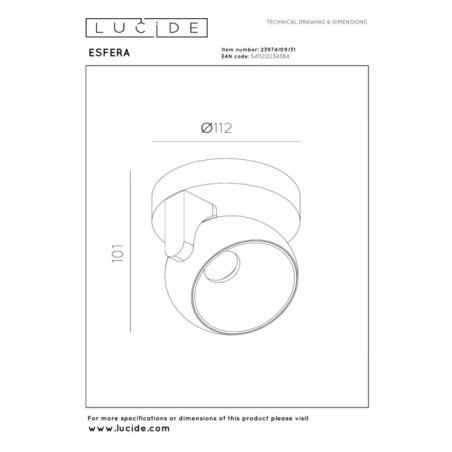 Foco de techo LED Esfera (11W)
