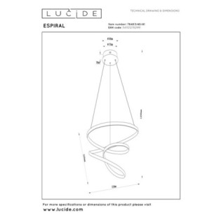 Lámpara de techo LED Espiral (40W)