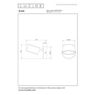 Aplique de pared LED Gian (9W)