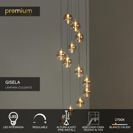 Lámpara de techo LED Gisela (12x3.5W)