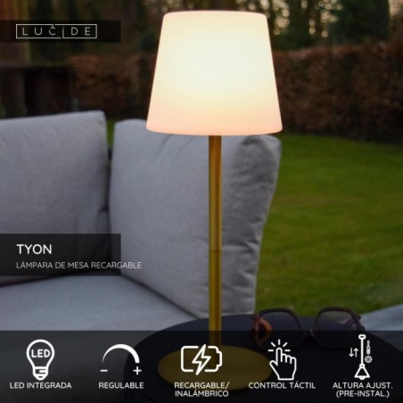 Lámpara de mesa recargable LED Tyon (2W)