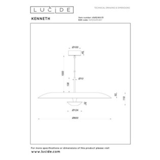 Lámpara de techo LED Kenneth (16W)