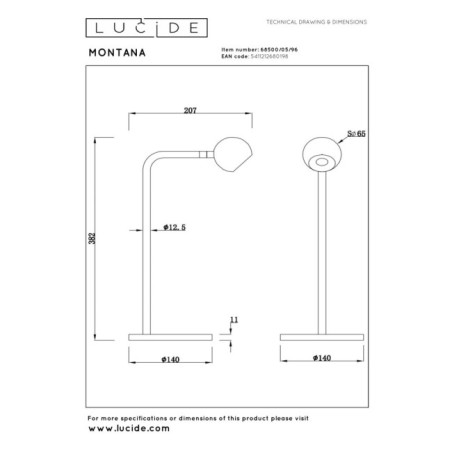 Lámpara de mesa LED Montana (5W)