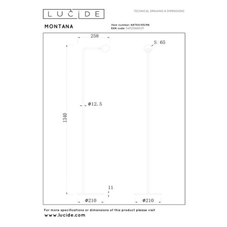 Lámpara de pie LED Montana (6.3W)