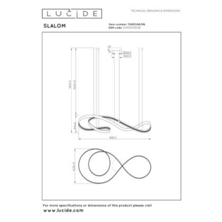 Lámpara de techo LED Slalom CCT (80W)