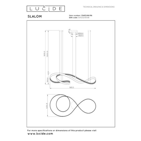 Lámpara de techo LED Slalom CCT (80W)